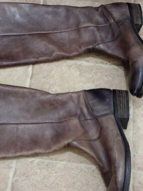 Bown leather knee-high riding boots in  a sturdy rubber sole By Saks 5th Ave.